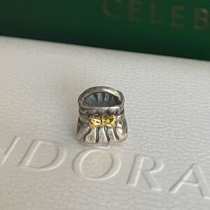 Authentic Pandora 14k gold/.925 Silver Purse. RARE RETIRED